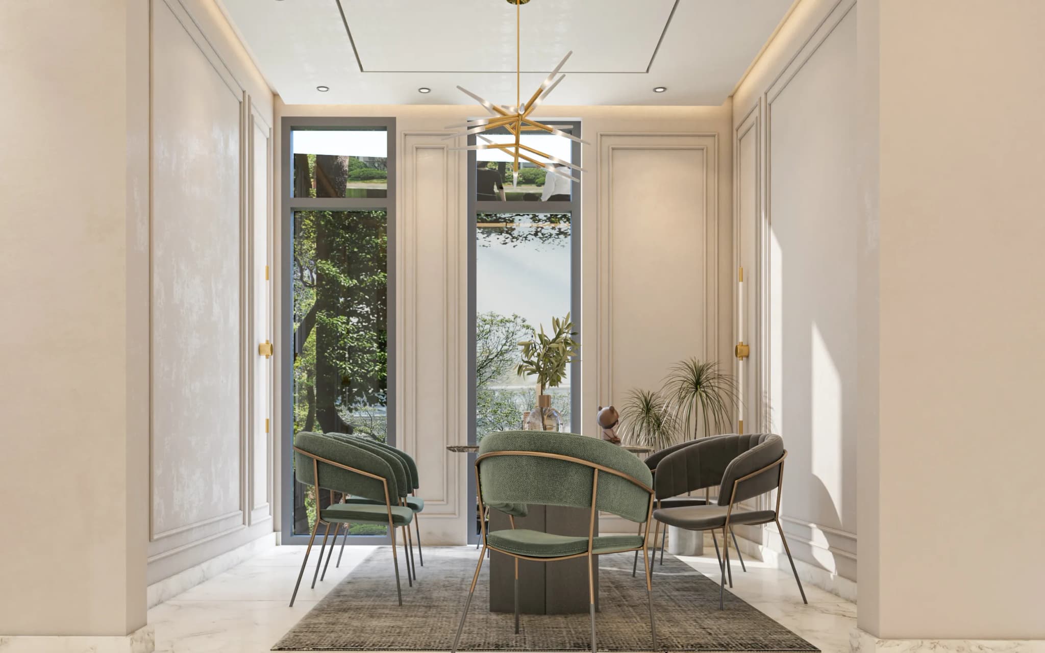 صالة طعام + مطبخ